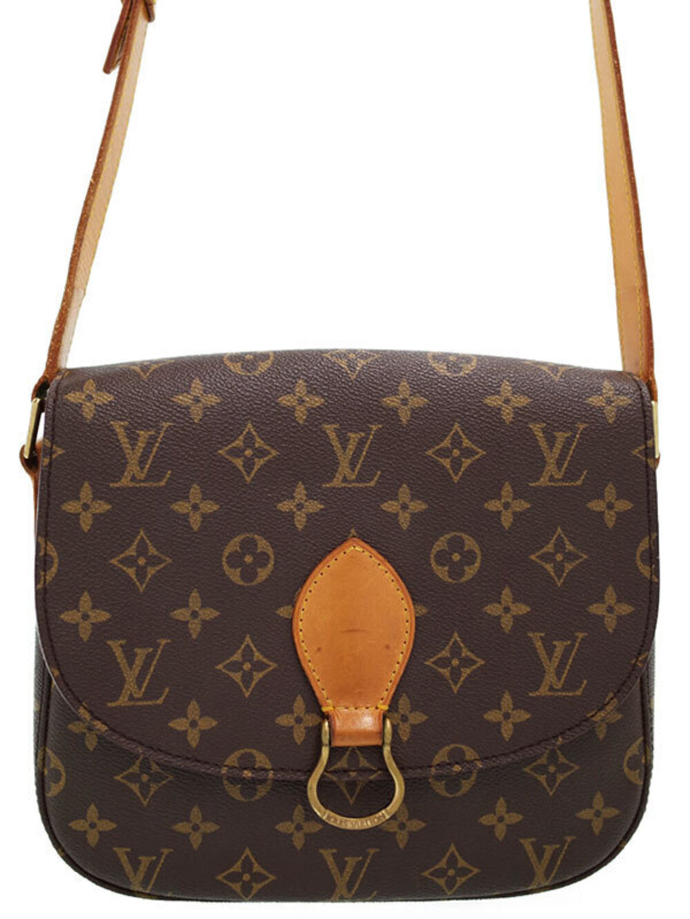 Louis Vuitton Monogram Shoulder Bag Canvas Leather Brown